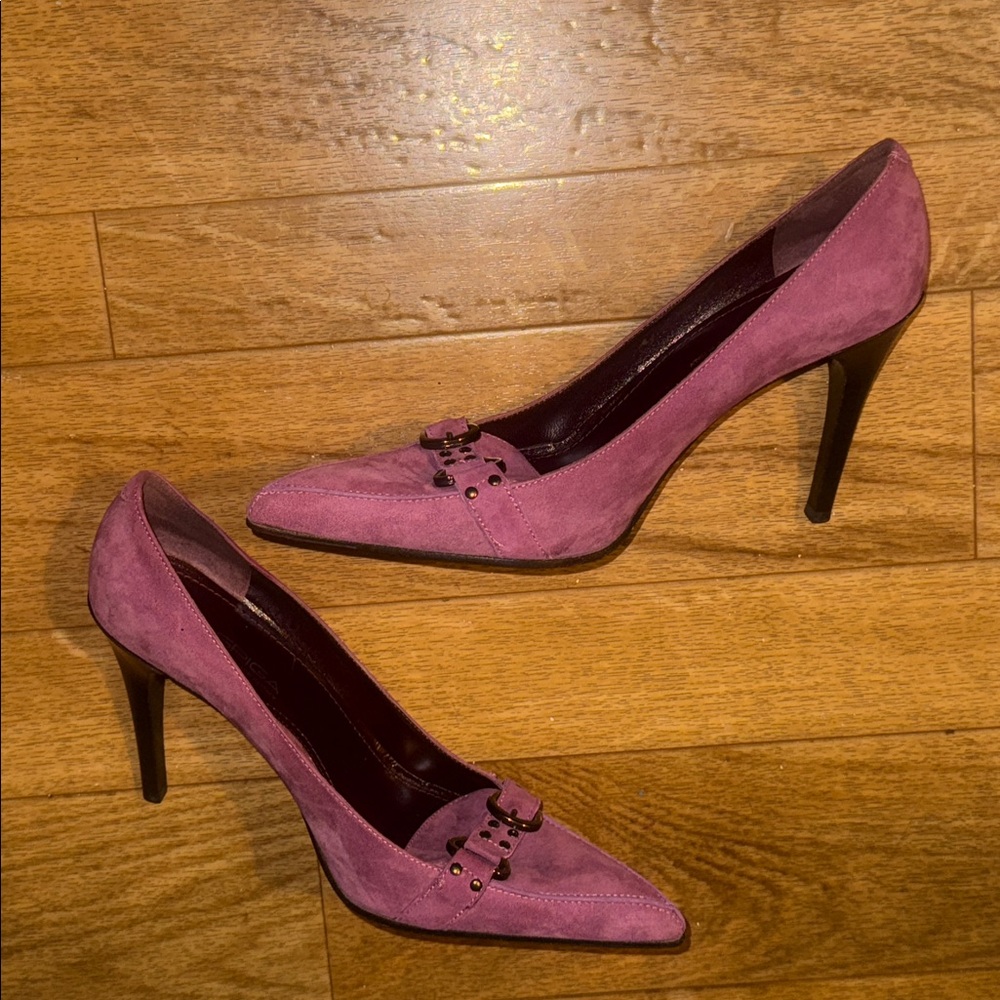 Via Spiga Suede Women’s 9.5 Elegant Pink Suede Heels - Picture 2 of 10